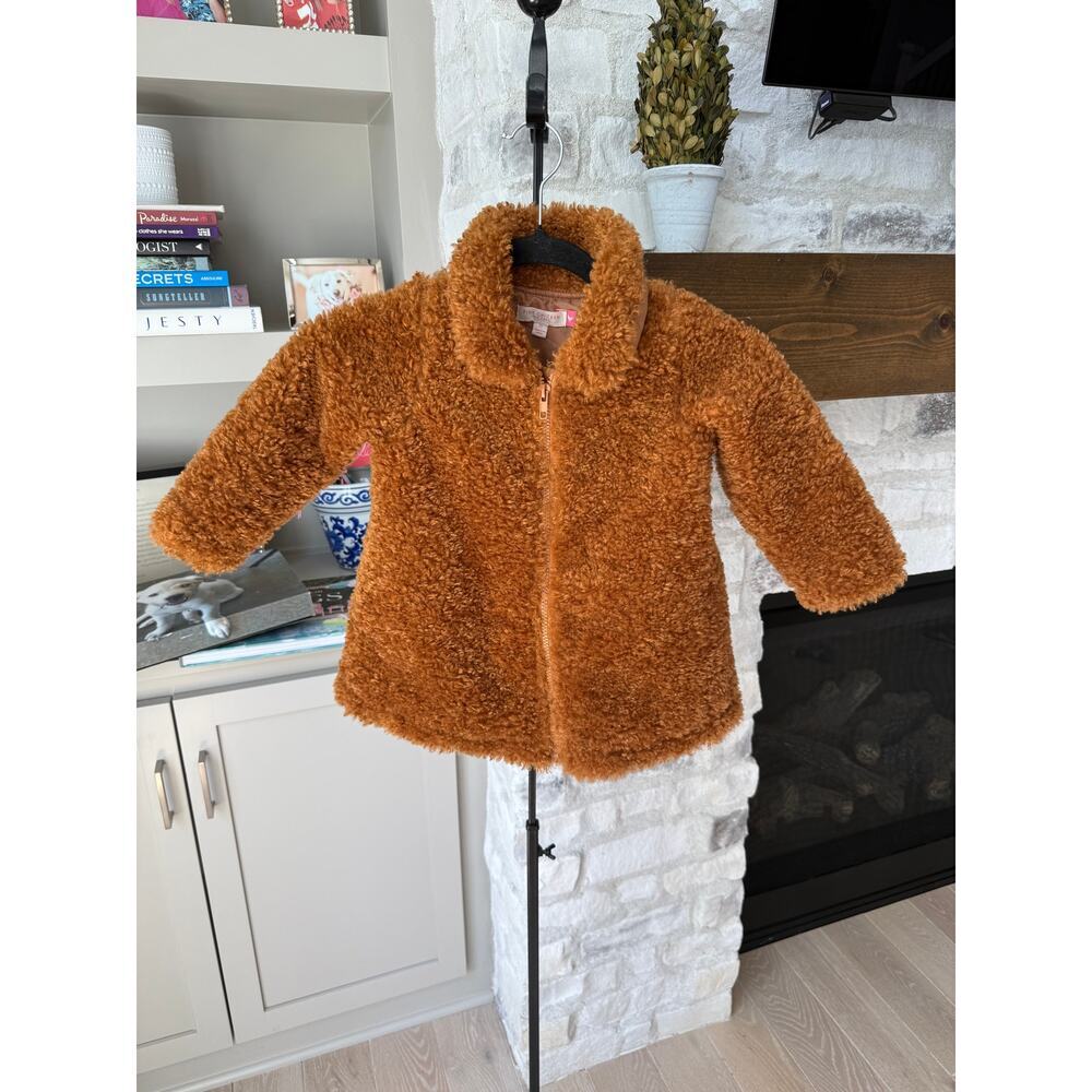 Pink Chicken Baby Brown Long Sleeves Acorn Coat Size 2Y
